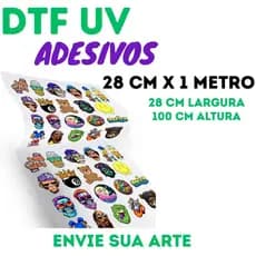 Uv Adesivos DTF Alta Qualidade Para Decoração Personalizados Envie Sua Arte Oferta