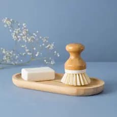 Escova de limpeza redonda com pega de bambu - Oikos