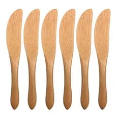 Kit de 6 mini facas, garfos ou colheres de bambu - Oikos