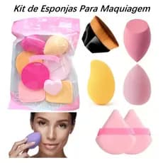 Kit Esponja de Maquiagem em Forma de Gota, Cabaça, Cortada Chanfrada, Diversos Tamanhos e Modelos Super Absorventes