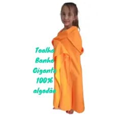 TOALHA SAÍDA BANHO INFANTIL COM CAPUZ GIGANTE BANHÃO PISCINA MEDIDAS 1.05 X 1.25 MT