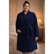 Roupão Plus Size XGG Banho Microfibra Unissex Adulto Manta Fleece S/ Bolso