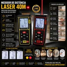 Medidor de Distância Laser 40m Digital Alta Precisão Trena