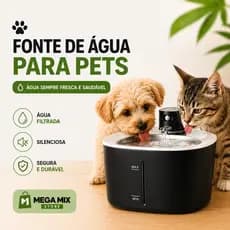 Bebedouro Pet Inox Flow Wireless Preto Fonte Automática