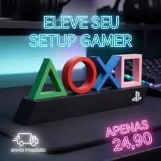 Letreiro PlayStation Gamer Decorativo | Símbolos PS5 PS4 Setup Gamer Premium