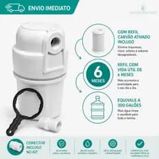 Purificador Filtro de Água Completo com Carbon Block Carvão Ativado Torneira Pia Bebedouro Pou