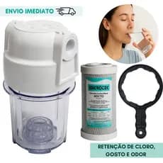 Purificador Filtro de Água Com Refil Carbon Block Carvão Ativado Pia Cozinha Água Sem Cloro