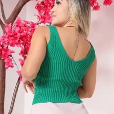 Blusa Tricot Regata Femminina Toque Macio