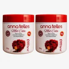 Kit 2 mel cola Anna Telles 500g cachos naturais orgânicos frizz fixação brilho volume controle