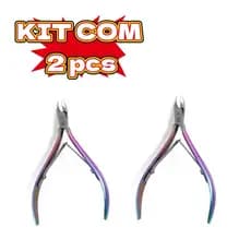 Kit com 2  Tesoura De Unhas Para Pele Dura Morta , Cortador De Cutículas De Aço Inoxidável Arco