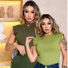 Kit Camisas Femininas T shirt Muscle TEE Businhas Minimalista Elegante Dia a dia