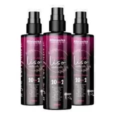 Kit 3 Spray Protetor Térmico Capilar 10 Em 1 Meu Liso Minha Vida 200ml Cada