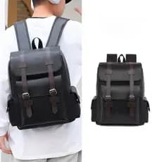 Bolsa De Ombro De Couro Pu Macio De Grande Capacidade Para Computador Empresarial Escolar Estudantes Viagem