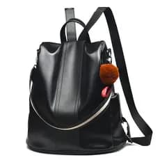 Senhoras Mochila Moda Grande Capacidade Bolsa De Ombro Plutônio Couro Macio Emenda Lazer