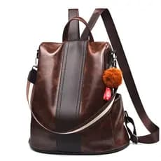 Moda Grande Capacidade Mochila Material Do Plutônio Couro Macio Lazer Bolsa De Ombro Multifuncional Impermeável Resisten