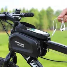 Telefone Para Gerenciamento De Bicicletas Bolsa Tubo Superior Com Tela Sensível Ao Toque De Casca Dura Grande Capacidade