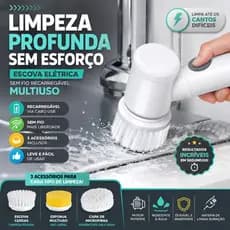 Escova Elétrica Sem Fio Para Limpeza Pesada Recarregável Limpador Multiuso Prático e Fácil | CH