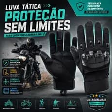 Luva Tática de Combate Proteção e Conforto para Esportes Radicais Luvas de Alta Qualidade - CH