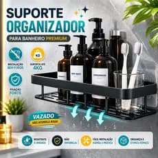 Suporte De Shampoo Prateleiras De Banheiro  Reto Sem Furo - CH