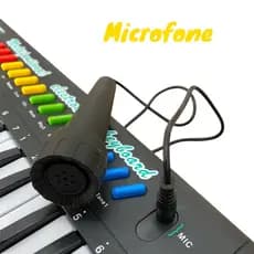Piano Teclado 32 Teclas Com Microfone Infantil Eletrônico