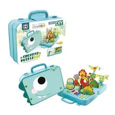 Kit Ferramentas 164 Pcs Brinquedo De Montar De Parafusodeira Infantil Criança