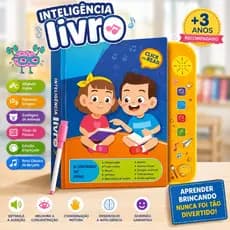 Livro Inteligente Educativo Ingles Portugues Para Criança