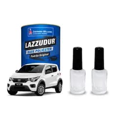 Kit 2 Tintas Automotiva Branco Banchisa Carro Fiat 04049 10Ml Sherwin Williams Acabamento Brilhante