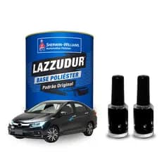 Kit 2 Tintas Automotiva Carro Preto Cadilac 00901 10Ml Veículo Sherwin Williams Cobertura Brilhante