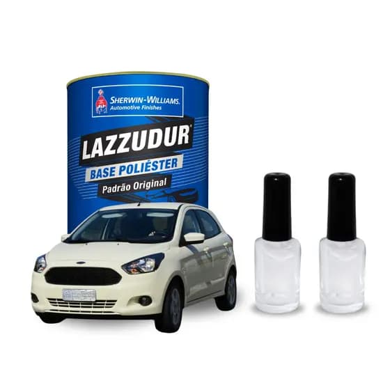 Kit 2 Tintas Automotiva Branco Artico Carro Ford 03822 10Ml  Sherwin Williams Alta Cobertura