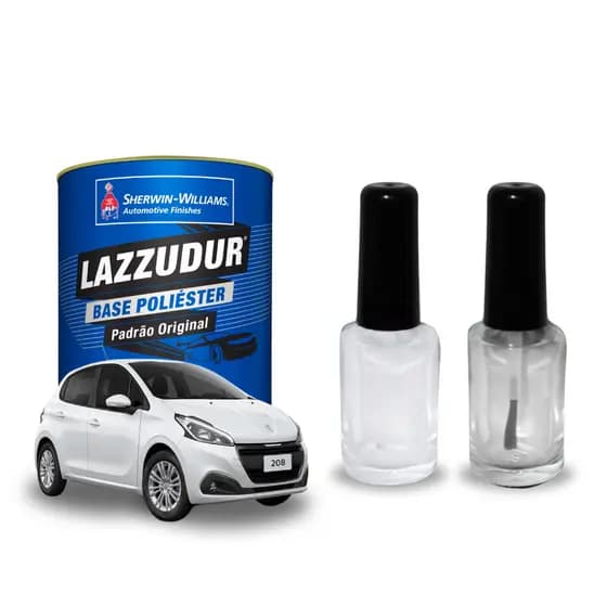 Kit Tinta Branco Banquise 10ml e Verniz Rápido 10ml Automotivo Sherwin Williams Cobertura Brilhante