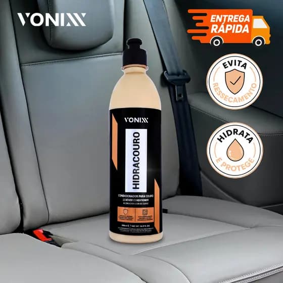 HidraCouro 500ML Vonixx Hidratante De Couro Automotivo Banco Volante