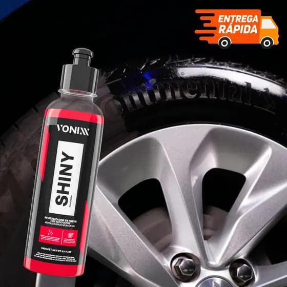 Shiny Vonixx 500ml Limpeza Profunda Limpador Pneus Borracha Pretinho Brilho Revitalizador Proteção