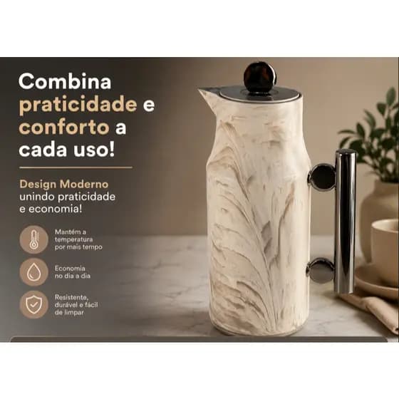 Garrafa P Café Chá Térmica Quente Frio Tuut 1 L Tampa Click Funcionalidade E Elegância