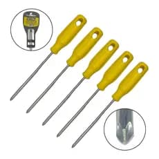 Kit 5 Chave Phillips 1/4 X 6` Aço Cromo Vanadio Cabo Em Abs Ferramentas Ipiranga