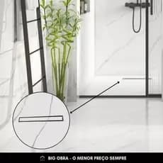 Ralo Banheiro Linear Oculto Piso 90x8 Invisivel Inox Big Obra