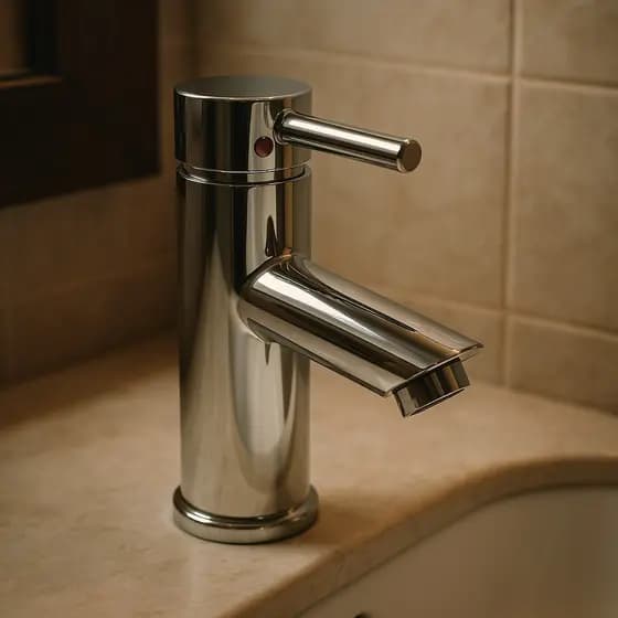 Misturador Monocomando Banheiro Bica Baixa Em Aço Inox