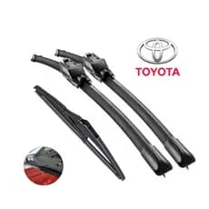 Jogo Palhetas Limpador de Parabrisa Silicone Chuva Toyota Corolla Etios Hilux Yaris Rav4 Filder
