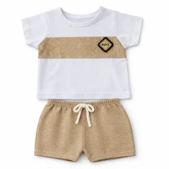 Conjunto Bebê Menino 100% Algodão Roupa Infantil Macia Confortável 0 - 7 Meses Promoção Oferta Hoje