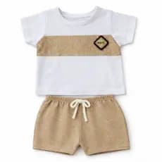 Conjunto Bebê Menino 100% Algodão Roupa Infantil Macia Confortável 0 - 7 Meses Promoção Oferta Hoje