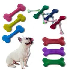 Kit C/ 3 Brinquedos Ossinho Pet Cachorro Pequeno Porte Mordedor Cão