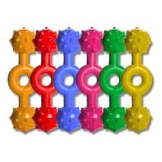 Halteres Pet Brinquedo para Cães Mordedor Cachorro Petisco Colorido Maciço Resistente