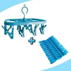Kit Varal Roupas Íntimas + 24 Prendedores Plástico Calcinha Meias Cueca