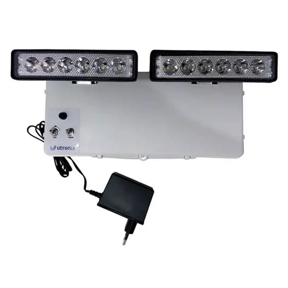 Bloco autônomo 2 faróis 36W 3000lm forte com bateria Moura