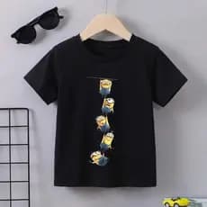 Camiseta Infantil Infantil Camisa Algodão 100% Unissex Blusa Minions
