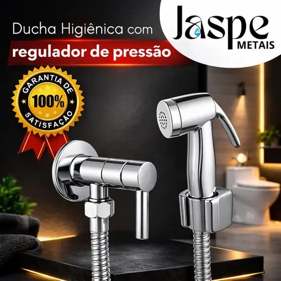 Ducha Higiênica Cromada Para Banheiro Flexível Abs - Resistente