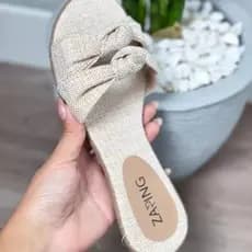 Rasteirinha Sandália 2 Nós Tendência Confortável Leve Chinelo Rasteira