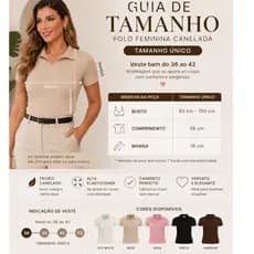 Camisa Polo Feminina Ribana Canelada Premium Slim Fit Casual Elegante Confortável