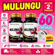 Mulungu 500mg 60 Cada frasco Cápsulas | Suplemento Natural Folhas Verdes Original - Envio Imediato
