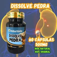 Dissolve pedra 60 cáps 500mg folhas verdes envio imediato