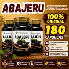 Kit com 3 Abajeru em cápsulas 500mg folhas verdes 100% natural e original - Envio Imediato